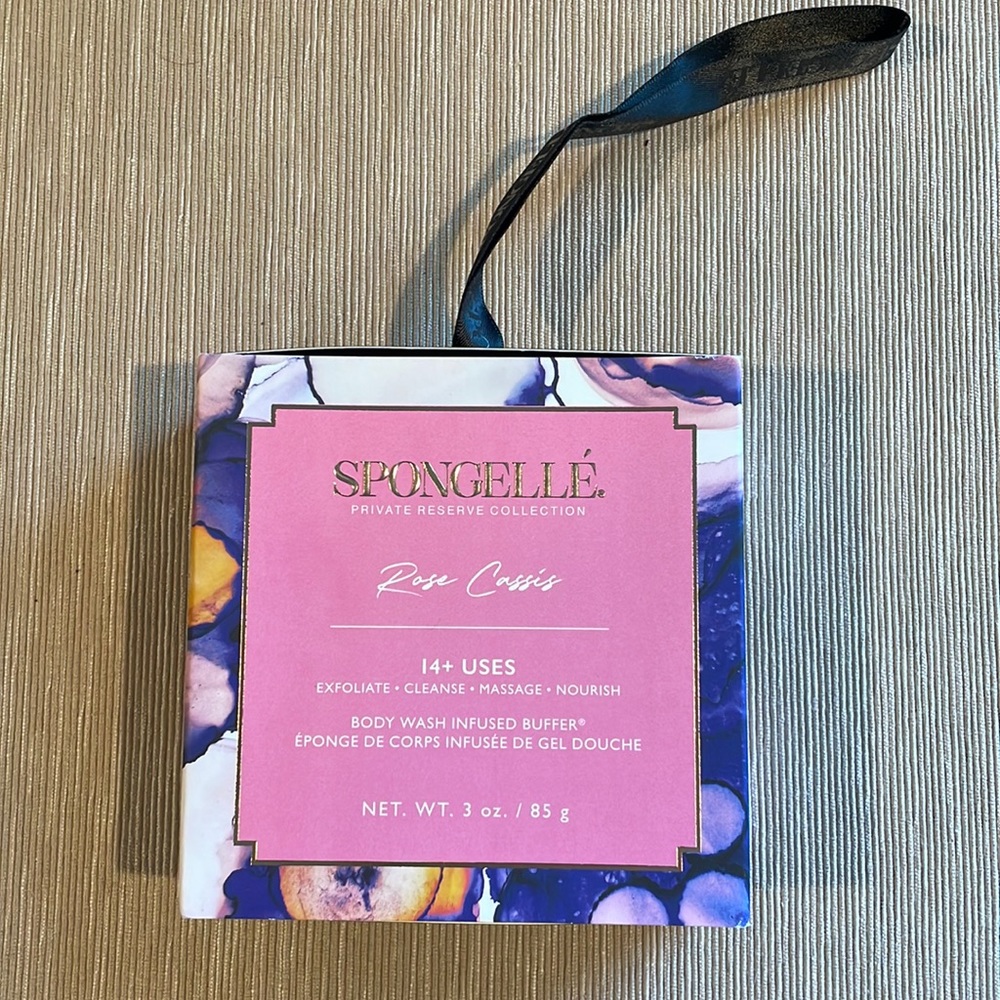 Spongellé Rose Cassis scented body wash sponge